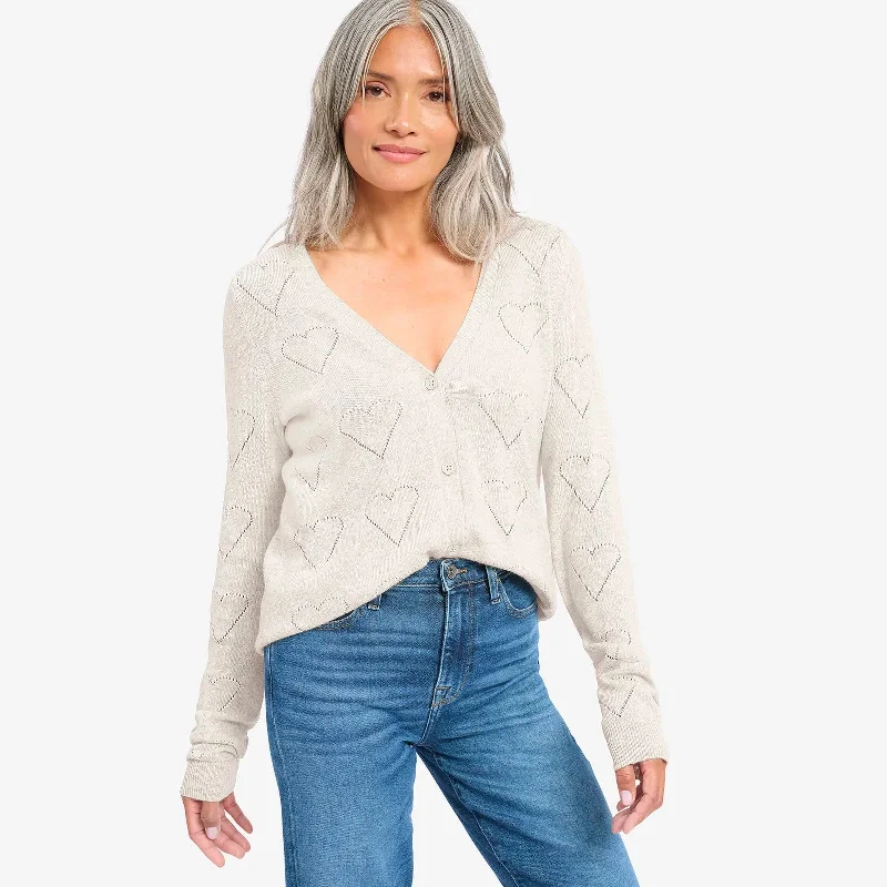 Women's Czech Wool SweatersAlamo Cardigan (Oat Heather)