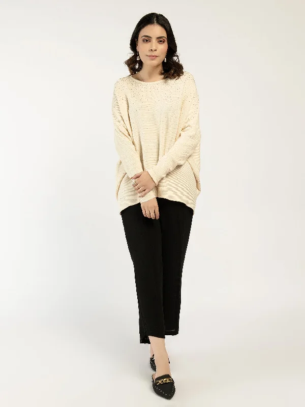 Women's Cable Knit SweatersRhinestone Sweater