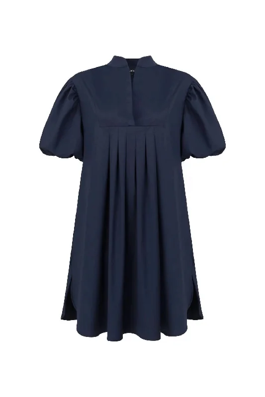 Women's Lapel Collar DressesCarina Dress In Navy