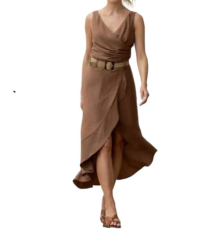 Women's V-Neck DressesChocolate Tank Dress In Brown