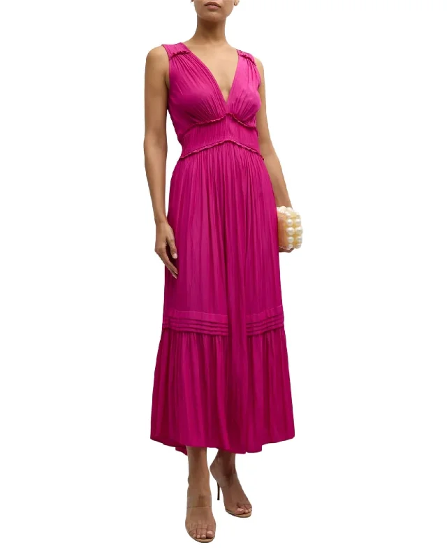 Women's Notched Collar DressesDierdre Dress In Wild Rose