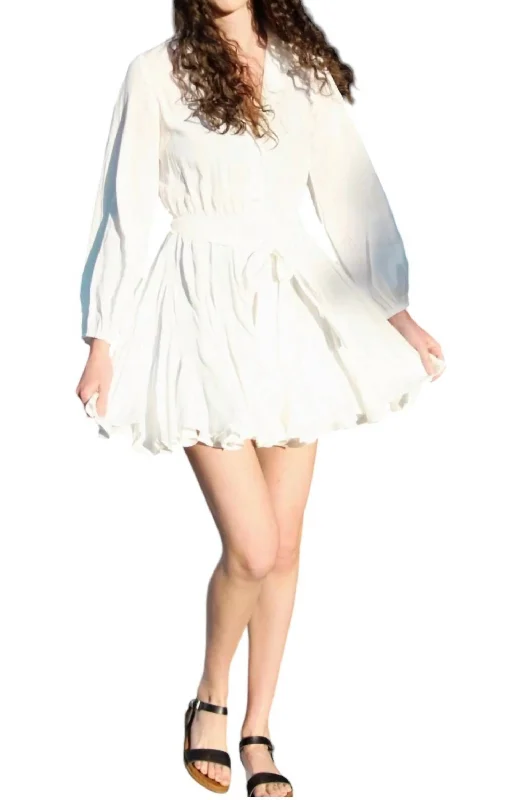 Women's Cap-Sleeve DressesDress The Day Up Dress In White