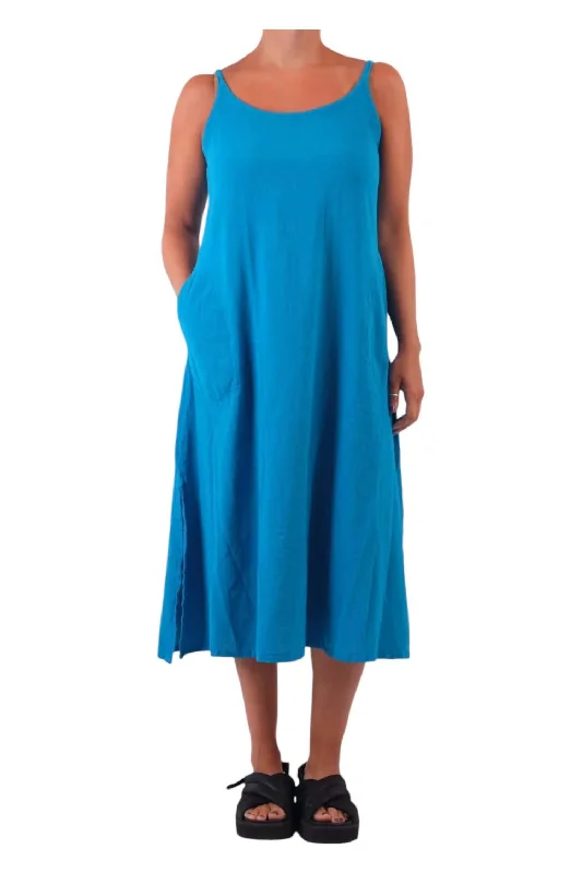 Women's Shawl Collar DressesFiji Tank Dress In Turquoise