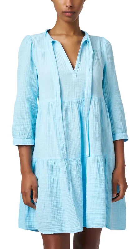 Women's Square-Neck DressesGiselle Dress In Light Blue