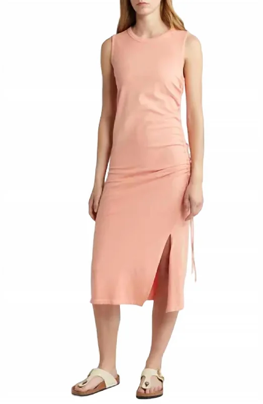 Women's Mandarin Collar DressesIris Dress In Apricot