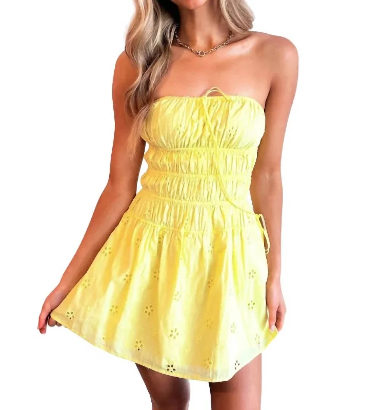 Women's Cold-Shoulder DressesJuliette Dress In Yellow