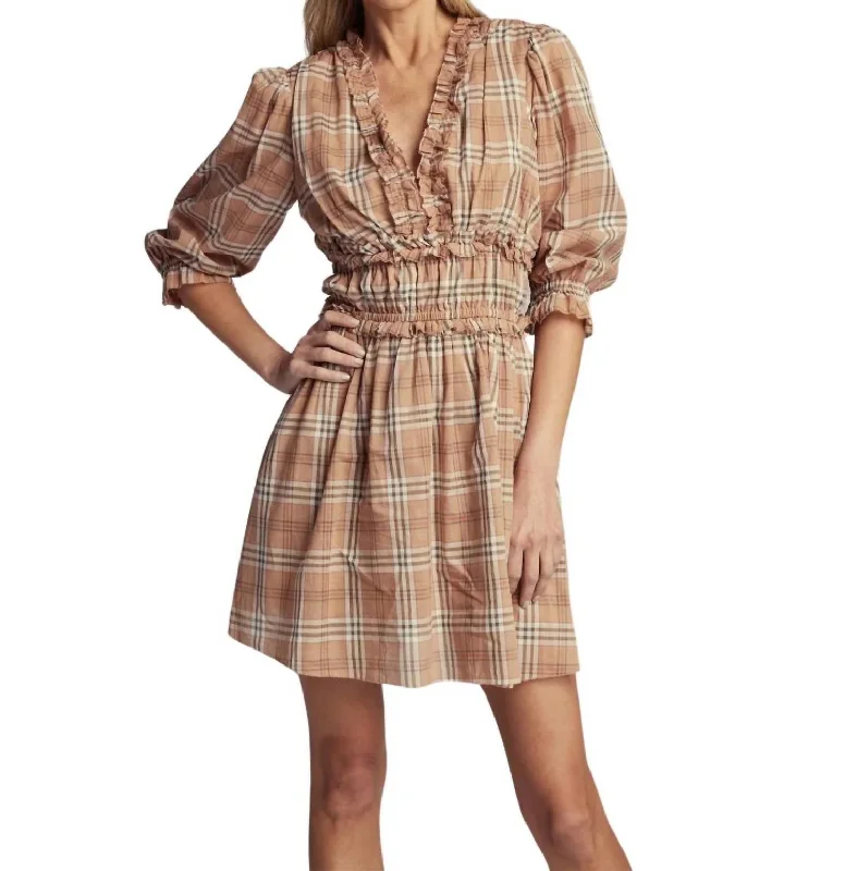 Women's Notched Collar DressesMaisie Dress In Plaid