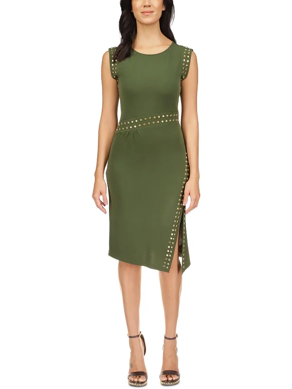 Women's Sweetheart-Neck DressesPetites Astor Womens Knit Studded Sheath Dress