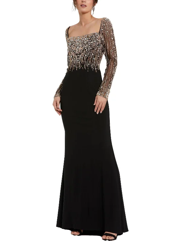 Women's Strapless DressesWomens Embellished Formal Evening Dress