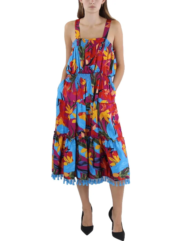  Women's A-Line DressesWomens Satin Knee-Length Sundress