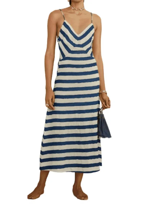 Women's Square Collar DressesYia Dress In Striped