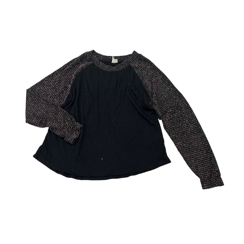 Women's Blouse with Short SleevesBLACK TOP LS by CATO Size:M