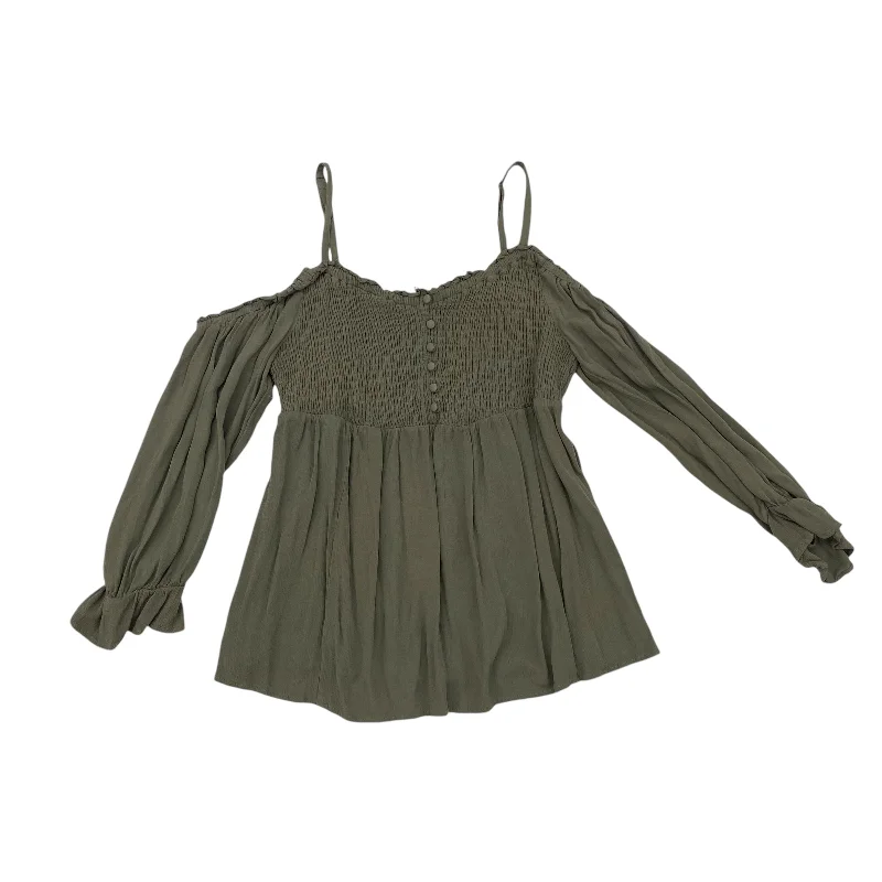 Women's Blouse with Cap SleevesGREEN TOP LS by TORRID Size:L