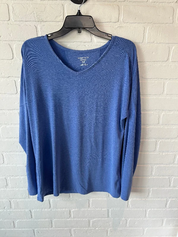 Women's Blouse for SchoolTop Long Sleeve Basic By Exofficio In Blue, Size: M