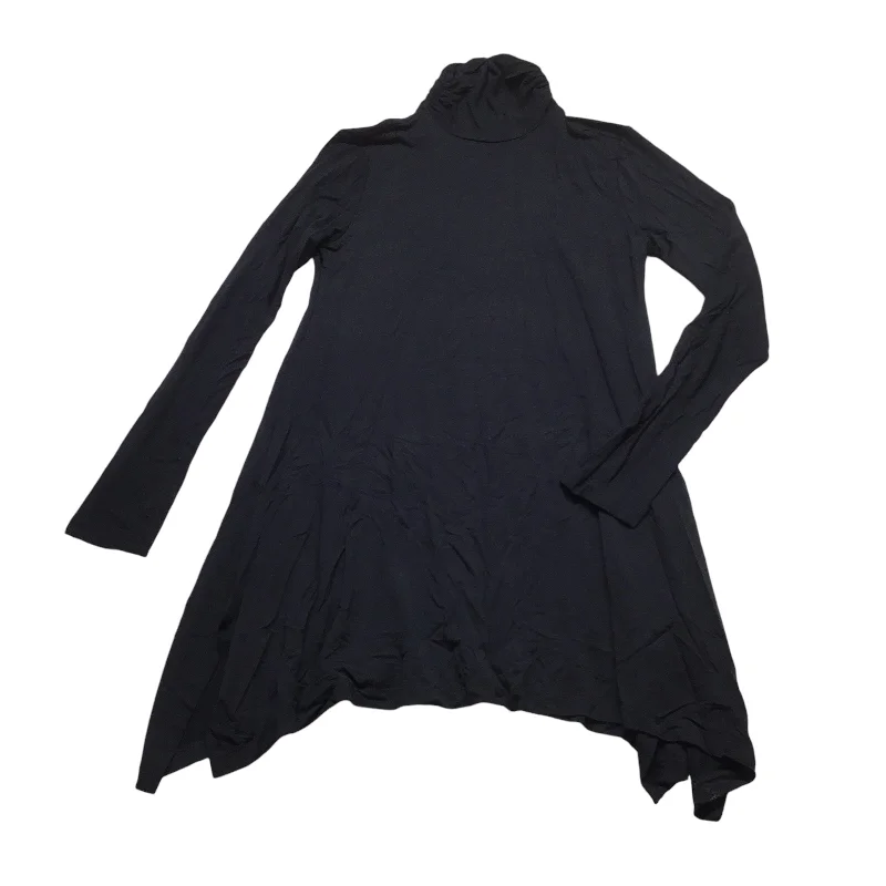 Women's Blouse with Boat CollarTop Long Sleeve Basic By Soft Surroundings In Black, Size: Xs