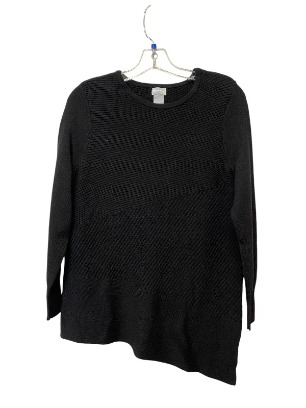 Women's Blouse with Collarless DesignTop Long Sleeve By Chicos In Black, Size: 0