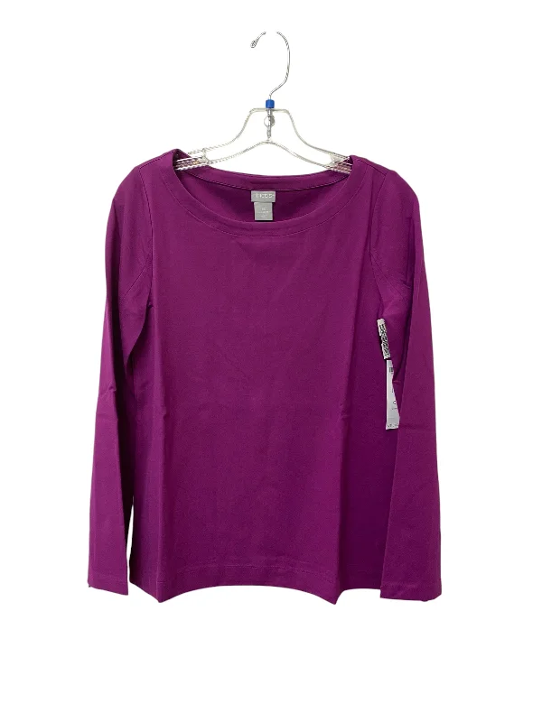 Women's Blouse with Straight HemTop Long Sleeve By Chicos In Purple