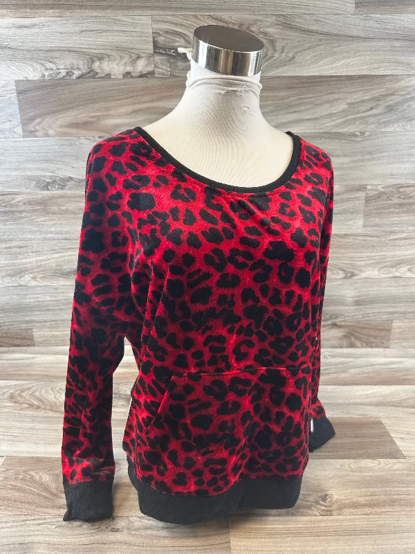 Women's Blouse for BusinessTop Long Sleeve By New York And Co In Animal Print, Size: S