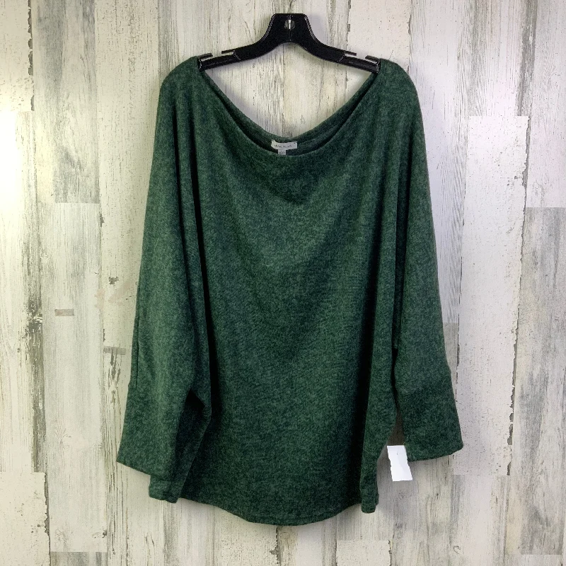 Women's Blouse for HolidayTop Long Sleeve By White Birch In Green, Size: Xl