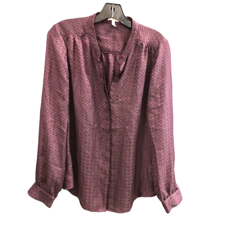 Women's Solid BlouseTop Long Sleeve Designer By Joie In Purple, Size: M