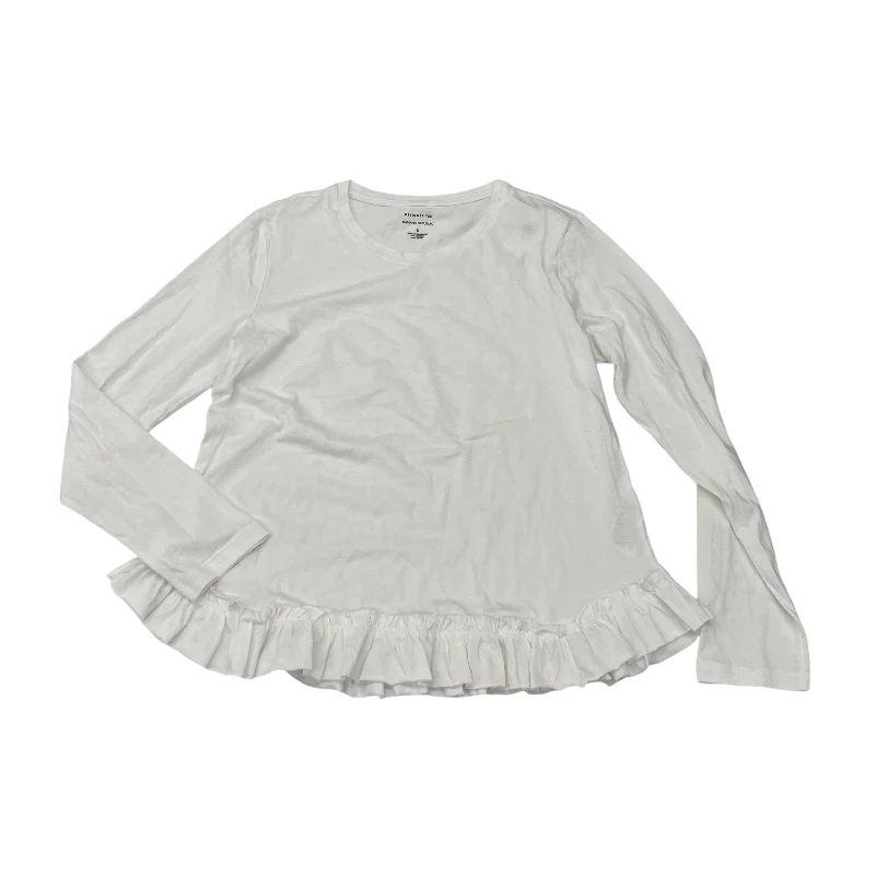 Women's Blouse with Sweetheart NeckWHITE TOP LS by BANANA REPUBLIC Size:S